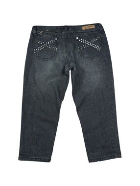Southpole Y2K Rhinestone Cropped Jeans